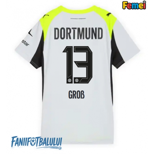 Borussia Dortmund Pascal Gross #13 Tricou Fotbal Replică 2025-26 Femei Deplasare Borussia Dortmund Pascal Gross #13 Tricou Fotbal Replică 2025-26 Femei Deplasare
